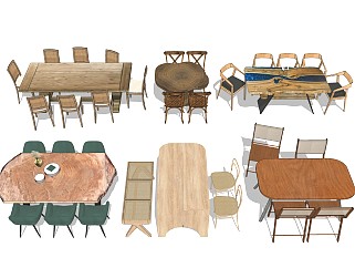 实木餐桌椅 木制饭桌椅
