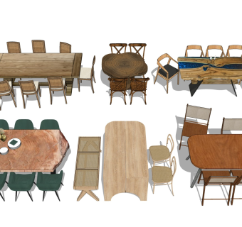 实木餐桌椅 木制饭桌椅