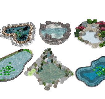 池塘水景 庭院水塘