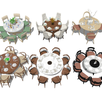 圆形餐桌 实木酒宴餐桌