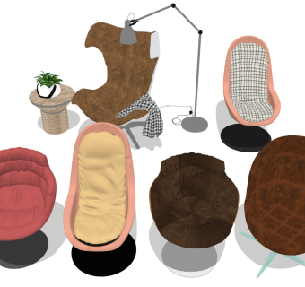 阳台皮质躺椅 单人沙发座椅