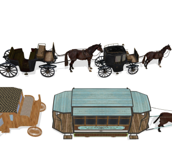 古代马车 轿子交通工具