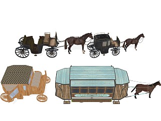 古代马车 轿子交通工具