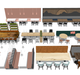 奶茶店座椅 卡座沙发桌椅