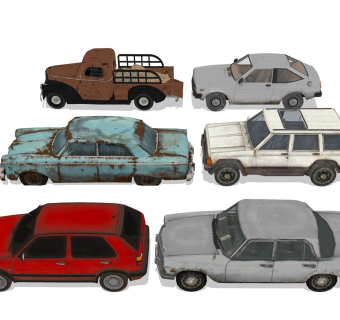 废弃汽车 报废铁车