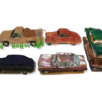 废弃汽车 报废铁车