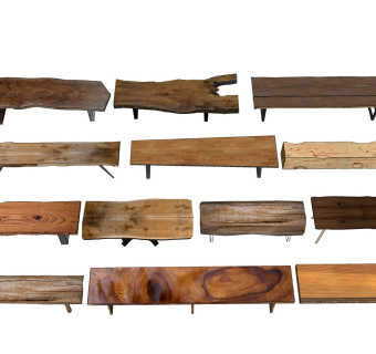 木制年轮长凳 树木板凳