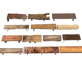 木制年轮长凳 树木板凳