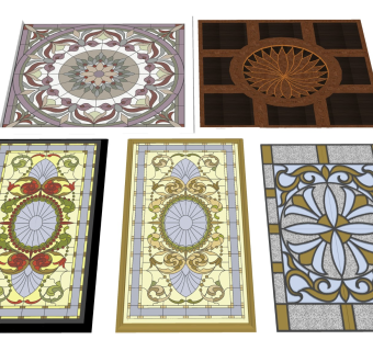 欧式吊顶 玻璃马赛克顶