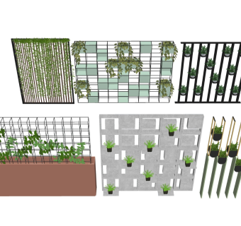 绿植隔断 镂空架屏风