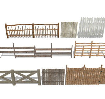 实木围栏 庭院护栏