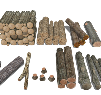 树杆木块 木柴树根