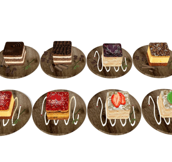 切块蛋糕 奶油夹心糕点