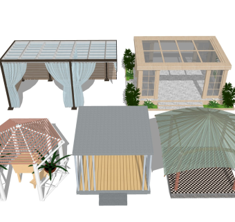 玻璃凉亭 休息亭子