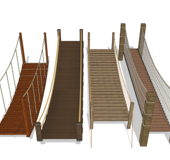 绳索道桥 实木独木桥