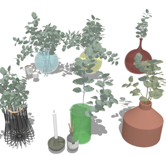 尤加利叶 水培花瓶