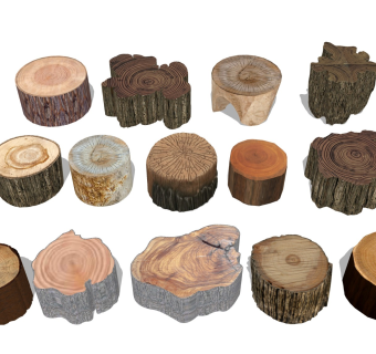 树桩木桩 年轮树杆