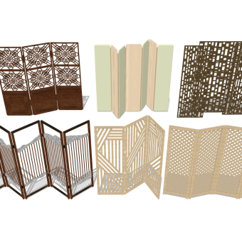 镂空屏风 雕花木隔断