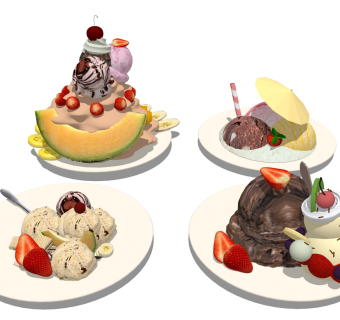 冰淇凌甜筒 甜品沙冰