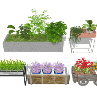绿植花箱 花钵花架