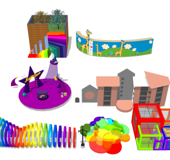 儿童美陈装饰 公园游乐器材