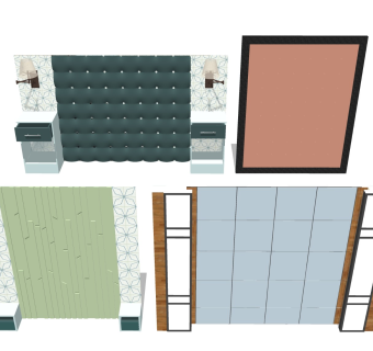 床头背景墙 软包靠垫