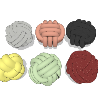 打结抱枕 枕头组合