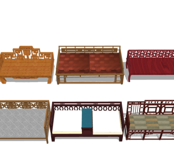 中式床榻长椅 实木罗汉床