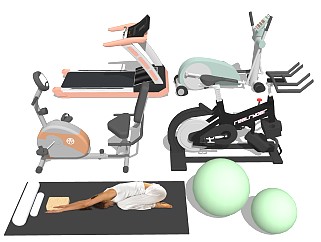 动感单车 瑜伽垫瑜伽球