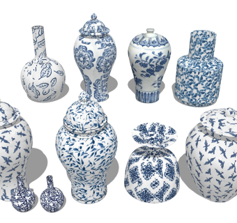 中式瓷器 青花瓷花瓶