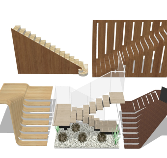 实木楼梯 旋转扶梯