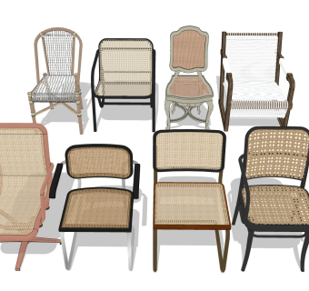 藤编座椅 竹编躺椅