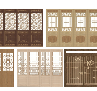 中式镂空木门 木雕花格门