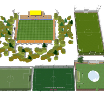 室外足球场 草地体育场