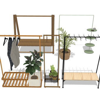 玄关挂衣杆 晾衣置物架