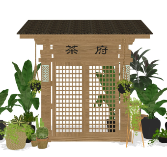 庭院景观大门 入户木门