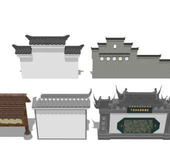 马头墙屋檐 徽派建筑