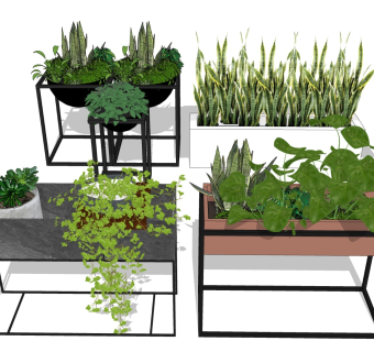 绿植花箱 铁艺花钵