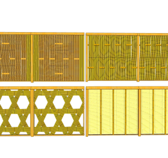 竹编屏风 编织隔断