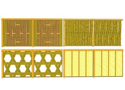 竹编屏风 编织隔断