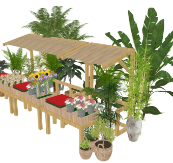 鲜花摊位 摆摊集市