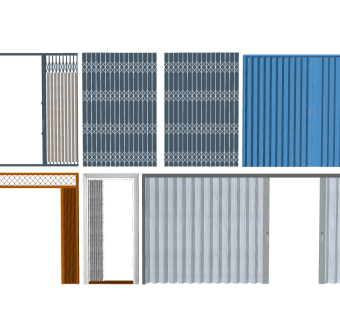 折叠铁门 收缩铁架门