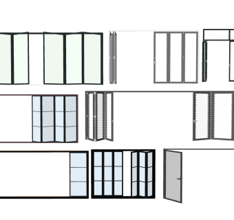 折叠玻璃门 收缩阳台门