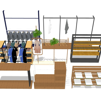 木制挂衣架 衣服收纳杆