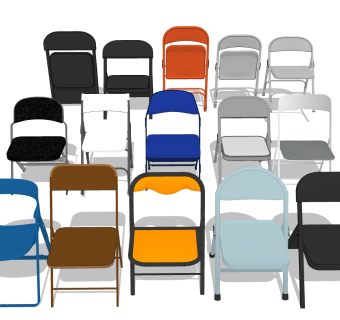 折叠收缩铁椅子