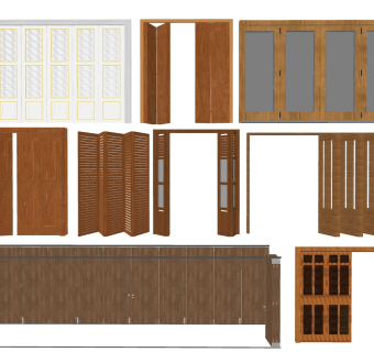 实木折叠门 阳台收缩门