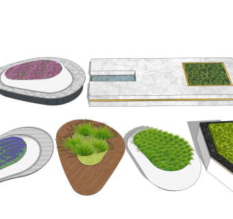 户外景观座椅 绿植花池长椅
