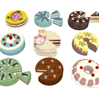 生日蛋糕 切块甜点