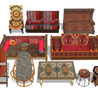 民族风座椅 休闲沙发