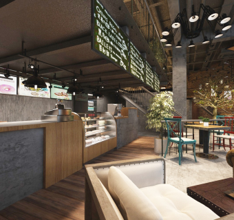 现代快餐咖啡厅